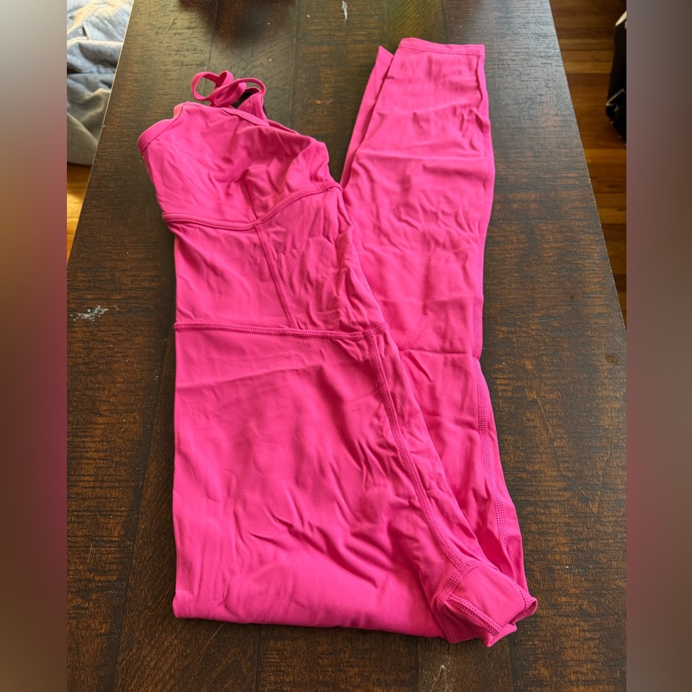 Bright Pink Activewear Jumpsuit